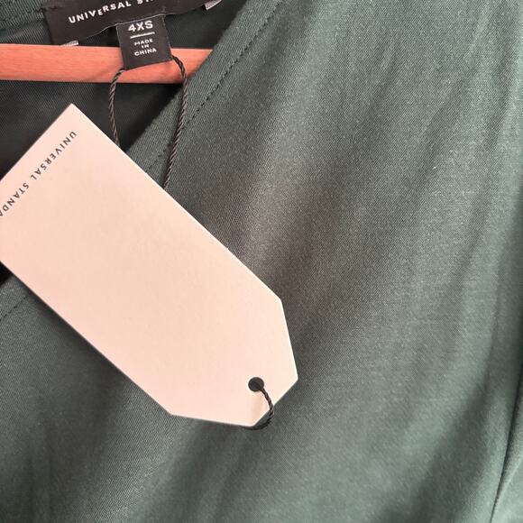 Universal Standard Mary Sheath Dress 4XS 00 0 2XS NWT Forest Green Wrap Career - Picture 7 of 8